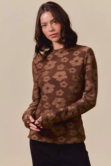 Bundle outfit view of the BROWN Women's Elegant SO ME Stretched Jacquard Casual Tops with Thumb Opening for Everyday Boutique Styling, styled with polished boutique styling for day-to-night outfits, made for women who want easy layering.