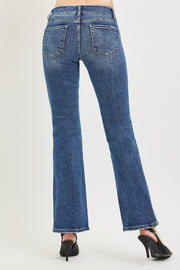Back view of the MEDIUM RISEN Tummy Control Low Rise Bootcut Jeans, styled with polished boutique styling for day-to-night outfits, made for women who want easy layering.