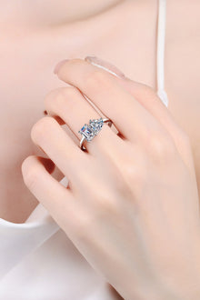 Bundle outfit view of the Silver Women's Minimalist Rhodium Plated 2 Carat Moissanite Ring for Everyday Styling & Gifting, styled with delicate sparkle for daily wear and gifting, made for women who want refined jewelry.