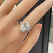 Teardrop Moissanite Ring thumbnail 2