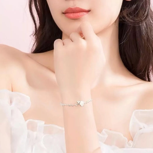 Wear with of the 925 Sterling Silver Ginkgo Leaf Bracelet, styled with soft-shine jewelry for daily outfits and gifting, made for women who want stackable jewelry.