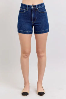 Bundle outfit view of the DK Judy Blue Full Size High Waist Tummy Control Denim Shorts Plus Size, styled with polished comfort for work, travel, and everyday wear, made for women who want repeat outfit options.