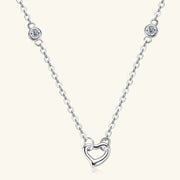 Heart Moissanite Necklace thumbnail 2
