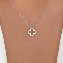 Bundle outfit view of the Silver Women's Lace Minimalist Clover Pendant Necklace for Everyday Styling & Gifting, styled with layered jewelry for everyday styling and gifting, made for women who want refined neckline detail.