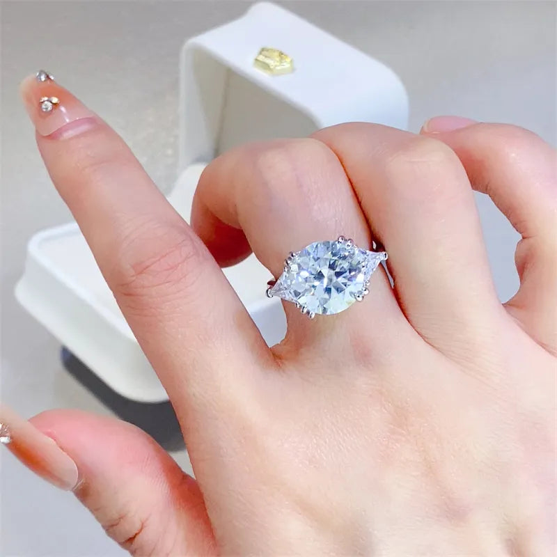 Front view of the Silver Moissanite Ring, styled with delicate sparkle for daily wear and gifting, made for women who want refined jewelry.