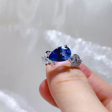 Bundle outfit view of the Royal Blue 3 Carat Moissanite 925 Sterling Silver Ring, styled with delicate sparkle for daily wear and gifting, made for women who want refined jewelry.