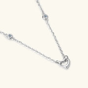 Heart Moissanite Necklace thumbnail 3