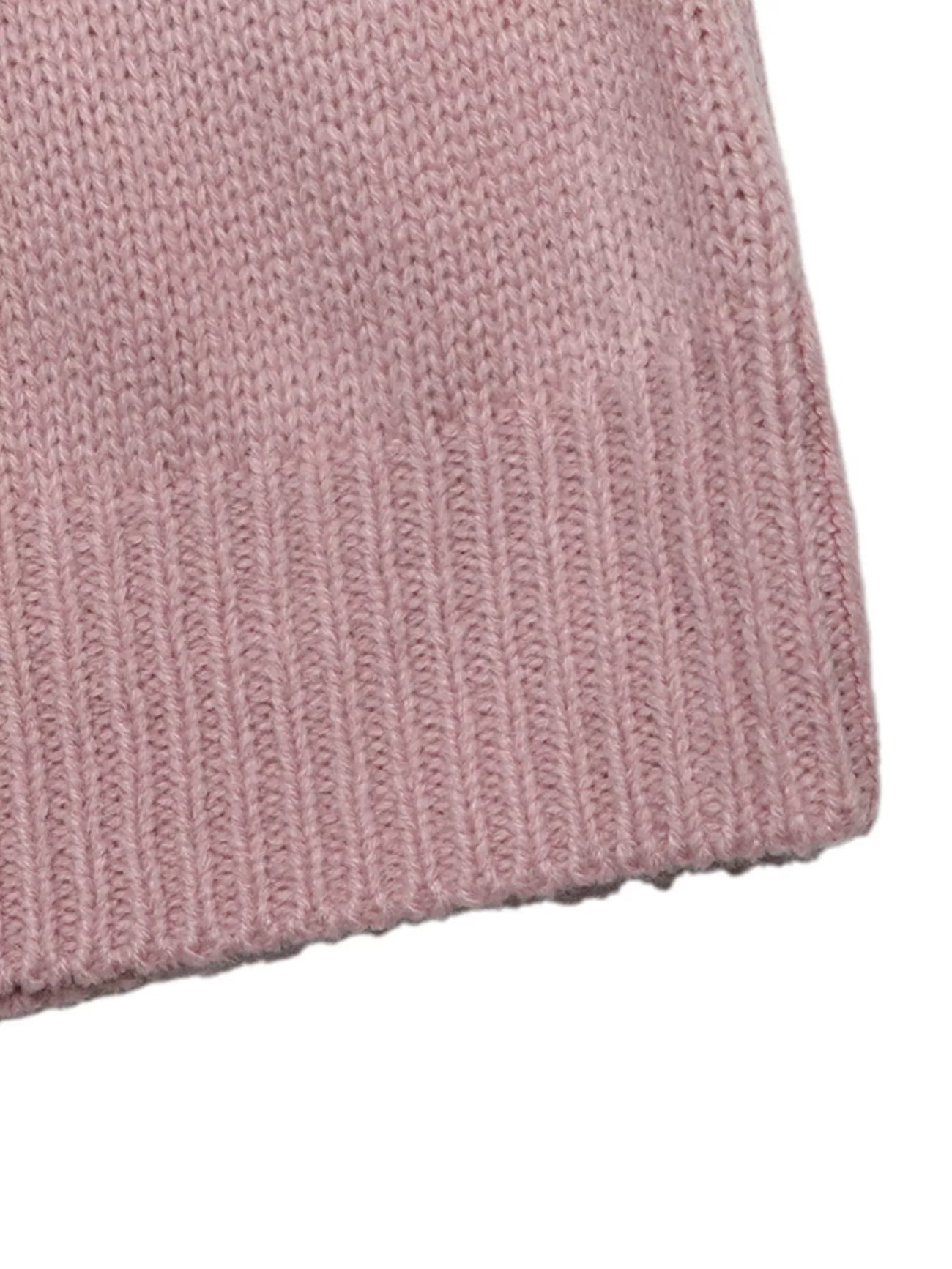 Back view of the Pink V-Neck Openwork Long Sleeve Sweater, styled with polished boutique styling for day-to-night outfits, made for women who want easy layering.