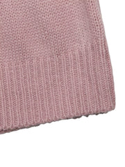 Back view of the Pink V-Neck Openwork Long Sleeve Sweater, styled with polished boutique styling for day-to-night outfits, made for women who want easy layering.