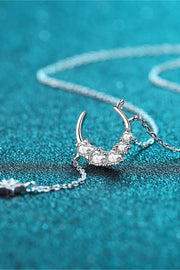Star Moissanite Moon Necklace thumbnail 4