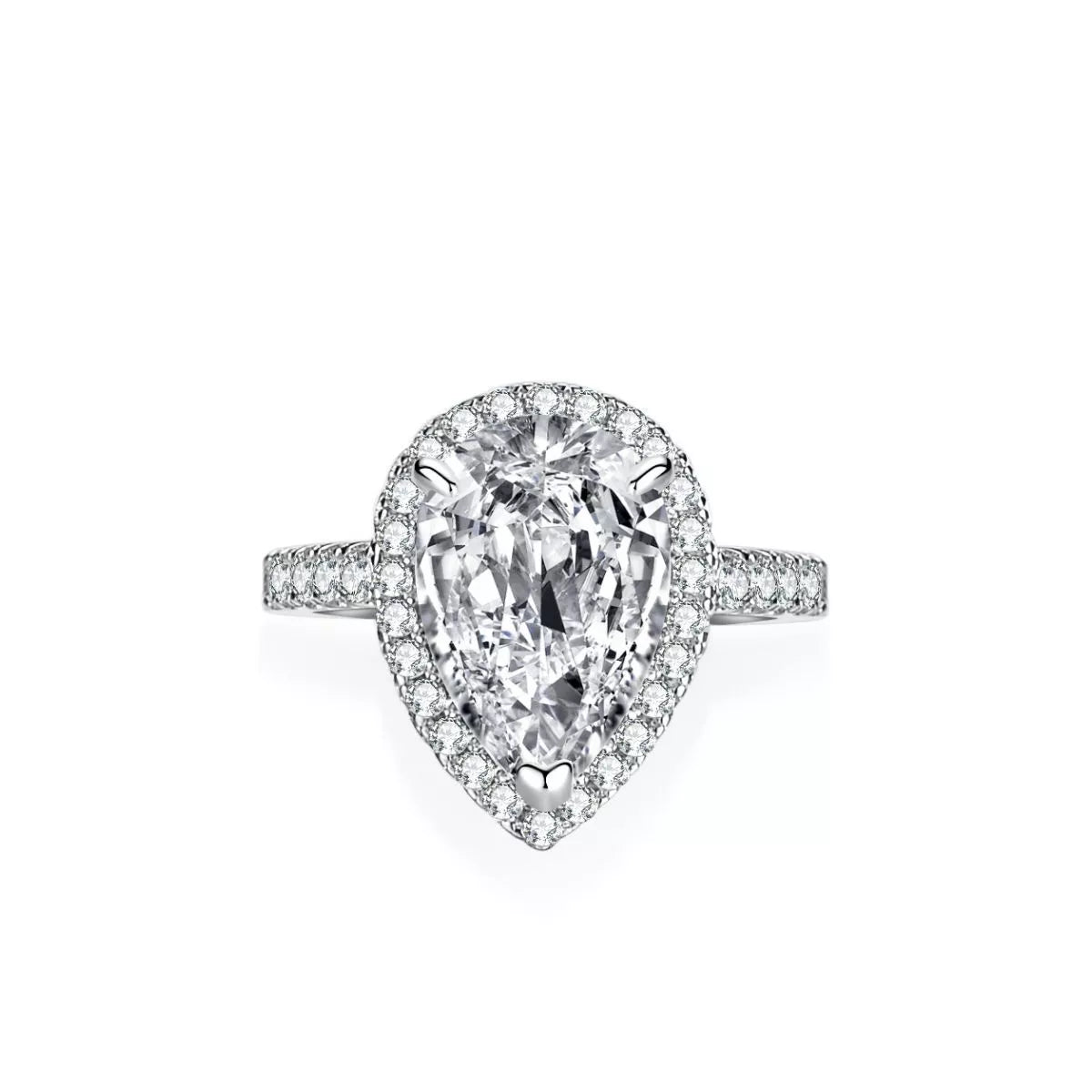 Side view of the Women's Silver Minimalist 4 Carat 925 Sterling Moissanite Ring for Everyday Styling & Gifting, styled with delicate sparkle for daily wear and gifting, made for women who want refined jewelry.