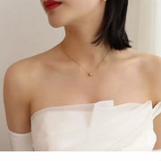 Minimalist Gold Zircon Necklace thumbnail 3