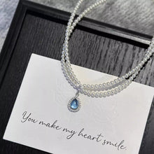 Bundle outfit view of the Pastel Blue Women's Lace Pearl Layered Pendant Necklace for Everyday Styling & Gifting, styled with layered jewelry for everyday styling and gifting, made for women who want refined neckline detail.