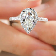 Teardrop Moissanite Ring thumbnail 7