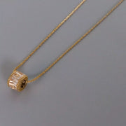 Minimalist Gold Zircon Necklace thumbnail 4