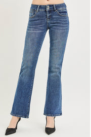 Styled outfit view of the MEDIUM RISEN Tummy Control Low Rise Bootcut Jeans, styled with polished boutique styling for day-to-night outfits, made for women who want easy layering.