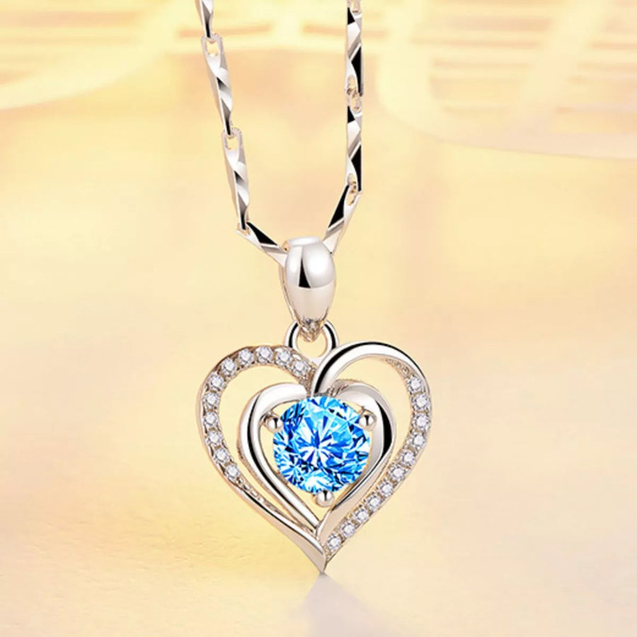 Front view of the Silver Heart Necklace, styled with layered jewelry for everyday styling and gifting, made for women who want refined neckline detail.