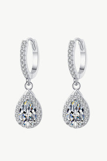 Bundle outfit view of the Silver Women's Minimalist Moissanite Teardrop Earrings for Everyday Styling & Gifting, styled with light-catching shine for workdays, dinners, and gifting, made for women who want lightweight shine.