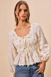 Bundle outfit view of the WHITE Women's Elegant Lace Floral Blouse for Layering & Everyday Outfits, styled with polished boutique styling for day-to-night outfits, made for women who want easy layering.