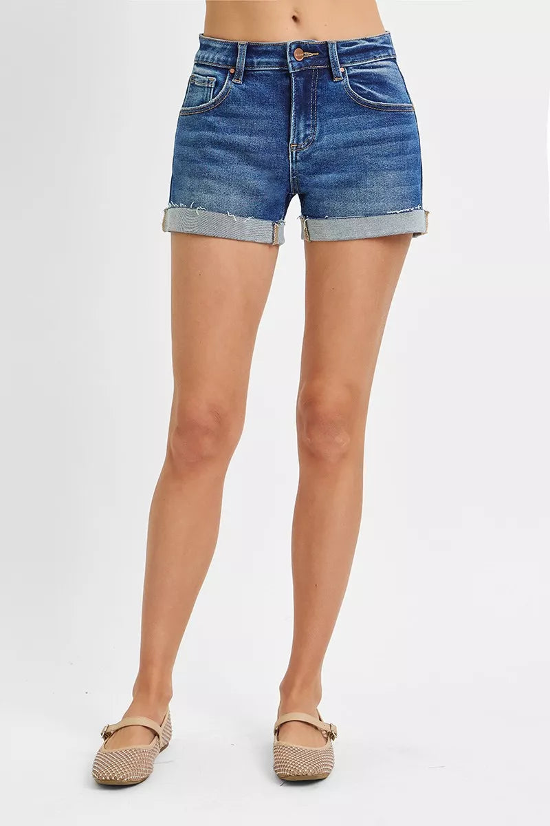 Styled outfit view of the DARK RISEN Low Rise Cuffed Shorts, styled with polished comfort for work, travel, and everyday wear, made for women who want repeat outfit options.